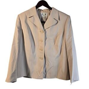 NWT LeSuit II 18W Beige Classic Premium Blazer Jacket [0401]